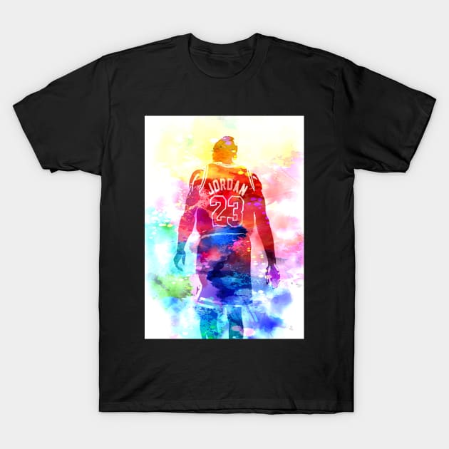 Michael Jordan Watercolor T-Shirt by Masdian Watercolor